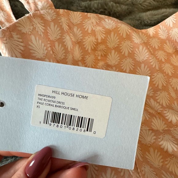 Hill House Home - The Rowena Dress - Coral Baroque Shell Cotton Sateen NWT - Picture 9 of 10